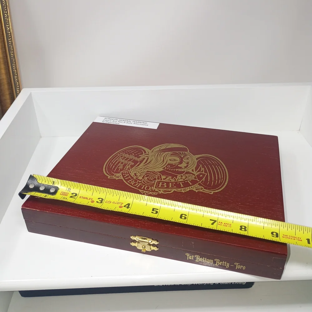 Red and Black Cigar Box with Gold Logo